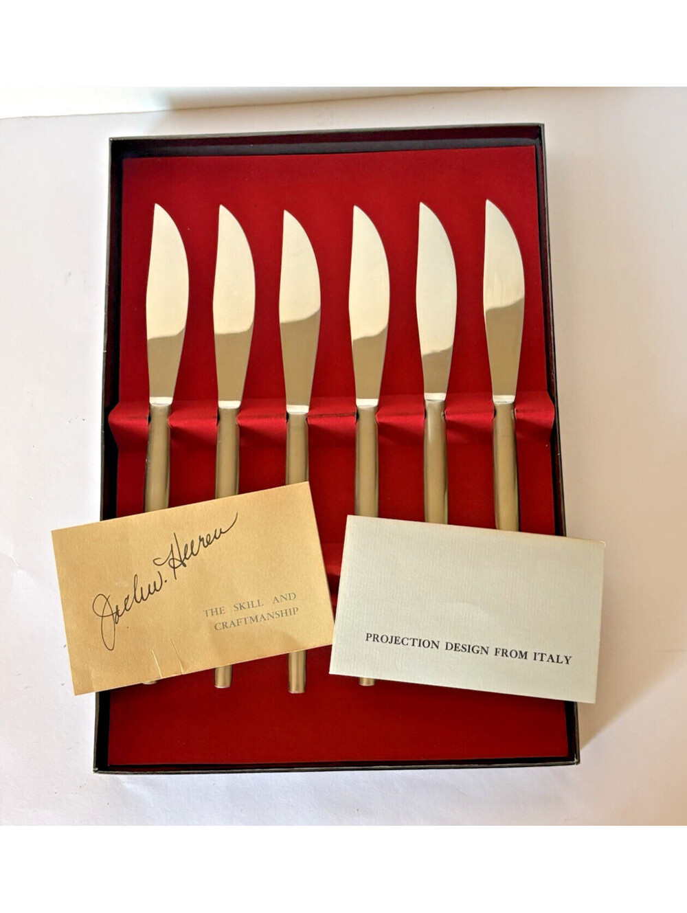Kalmar Design From Italy Stainless Steel Cutlery 6 Piece Set With Original Box